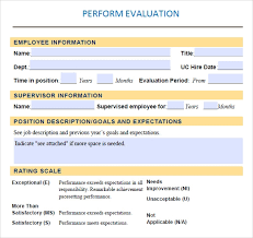 Free 9 Sample Performance Evaluation Templates In Pdf Word