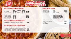 pizza hut menu s save money w