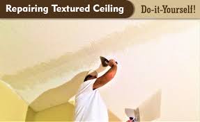 how to repair a textured ceiling do