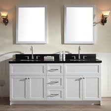 Recommended product from this supplier. Ariel Hamlet 73 In Bath Vanity In White With Granite Vanity Top In Absolute Black With White Basins And Mirrors Walmart Com Walmart Com