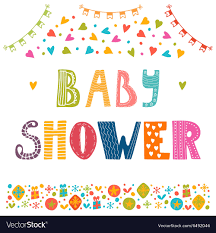 Baby Shower Invitation Template Cute Postcard With
