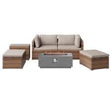 Sectional Sofa Set With Fire Pit
