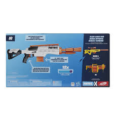 Here's a list of all the fortnite nerf guns currently available to purchase. Nerf Fortnite Ir Motorized Blaster Dart Blasting Fortnite Blaster Replica R Exclusive Toys R Us Canada