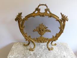 French Brass Fireplace Screen