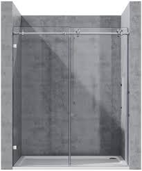 sliding frameless shower glass door