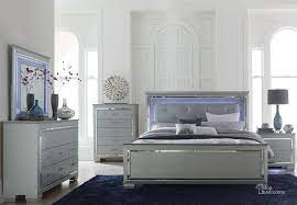 Allura Silver Panel Bedroom Set By