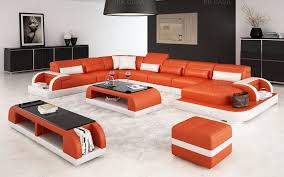 Orange sofas are a surprisingly versatile and easy colour to decorate orange is a great choice for leather; China Leather Sofa Set 7 Seater Leather Living Room Furniture Orange Fashion Sofa Italian Leather Sofa China Leather Sofa Fabric Sofa