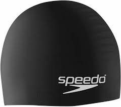 Speedo Solid Silicone Swim Cap Black 751104 In Pkg