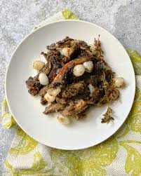 guyanese style garlic mushrooms vegan