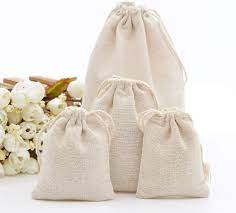 10pcs hemp linen pouch bags with