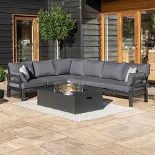 with rectangular gas firepit table