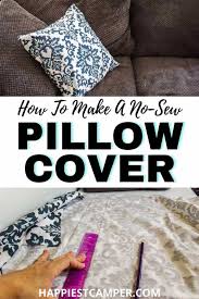 how to make a no sew pillow cover in