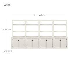 Logan Wall Bookcase With Doors