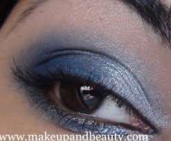 silver blue party eye makeup tutorial