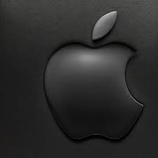 black background apple logo torn