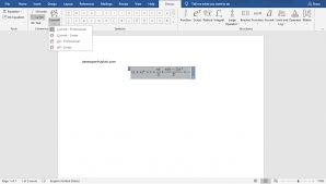 write an equation or formula in word