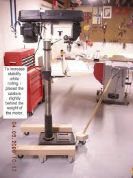 mobile base for floor standing drill