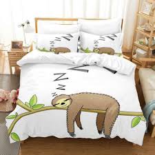 Cute Sloth Duvet Cover Pillowcase Set