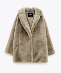Zara Woman Nwt Faux Fur Short Coat