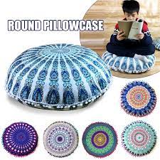 large mandala floor pillows round