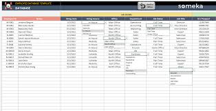 employee database excel template hr