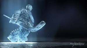 Translucent Ise Sculpture Of Ice Hockey