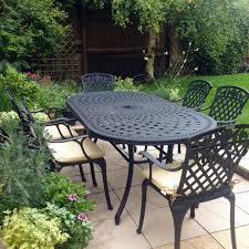 Bronze Oval 6 Seater Garden Furniture