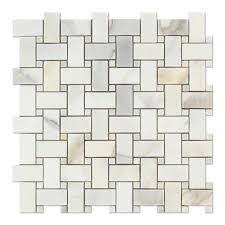 Also, creating an attractive tile backsplash is one of the most popular diy projects. Calacatta Gold Marble Basketweave Mosaic Tile Polished W Calacatta Gold Dots