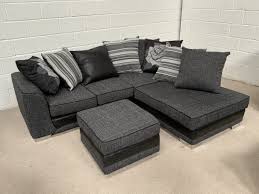 black grey ter cushion corner sofa