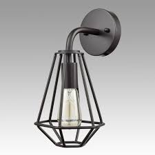 industrial cage wall sconce wire cage