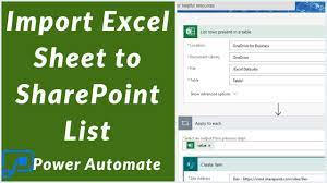 import excel data to sharepoint list