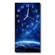 Glass Wall Clock Space Tulup Co Uk