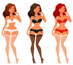 Sexy Cartoon Girl In Lingerie Royalty Free SVG, Cliparts, Vectors, and  Stock Illustration. Image 44147026.