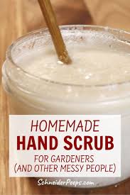 homemade hand scrub for gardeners and
