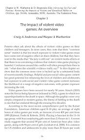 Curriculum tests have shown that computer games will enhance literacy. Pdf The Impact Of Violent Video Games An Overview