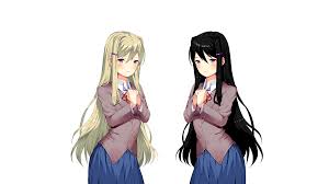 Black hair to light brown tutorial (more details of step 1 & my hair history, if you're however, when i was applying the golden blonde hair color (the very last step), i did put that on my. Black Haired Yuri And Blonde Yuri Both As Cute As Normal Yuri Ddlc