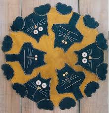 black cats penny paws penny rug