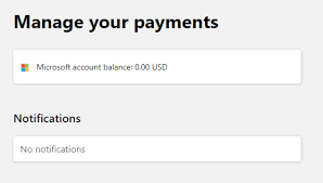 check your microsoft account balance