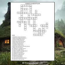 habitat crossword puzzle worksheet