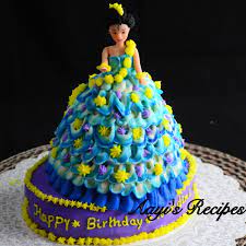 Blue Princess Cake Cake Princess Cake Doll Cake gambar png