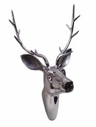 Silver Aluminium Decorative Large Deer
