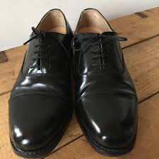 Uk Size 9 Mens Samuel Windsor Black Leather Oxford Formal