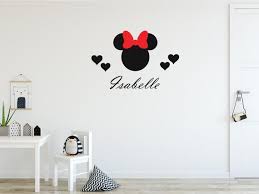 personalised minnie mouse wall