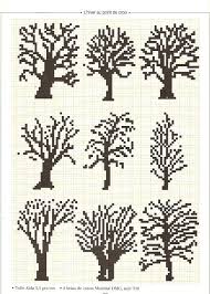 Tree Patterns Chart For Cross Stitch Crochet Knitting