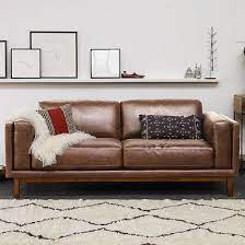 dekalb leather sofa west elm leather
