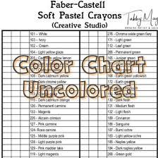 Faber Castell Creative Studio Soft Pastel Color Chart 70 Colors