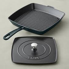staub enameled cast iron grill pan