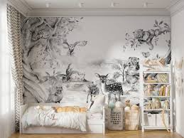 Animal Decor Wallpaper Mural Silk