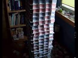 How many races do you need to determine which 3 cars are the fastest. Tower Built Of 4080 Freestanding Playing Cards Youtube