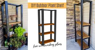 diy outdoor plant shelf woodworking